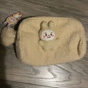 Kids Tan Plush Bunny Pouch